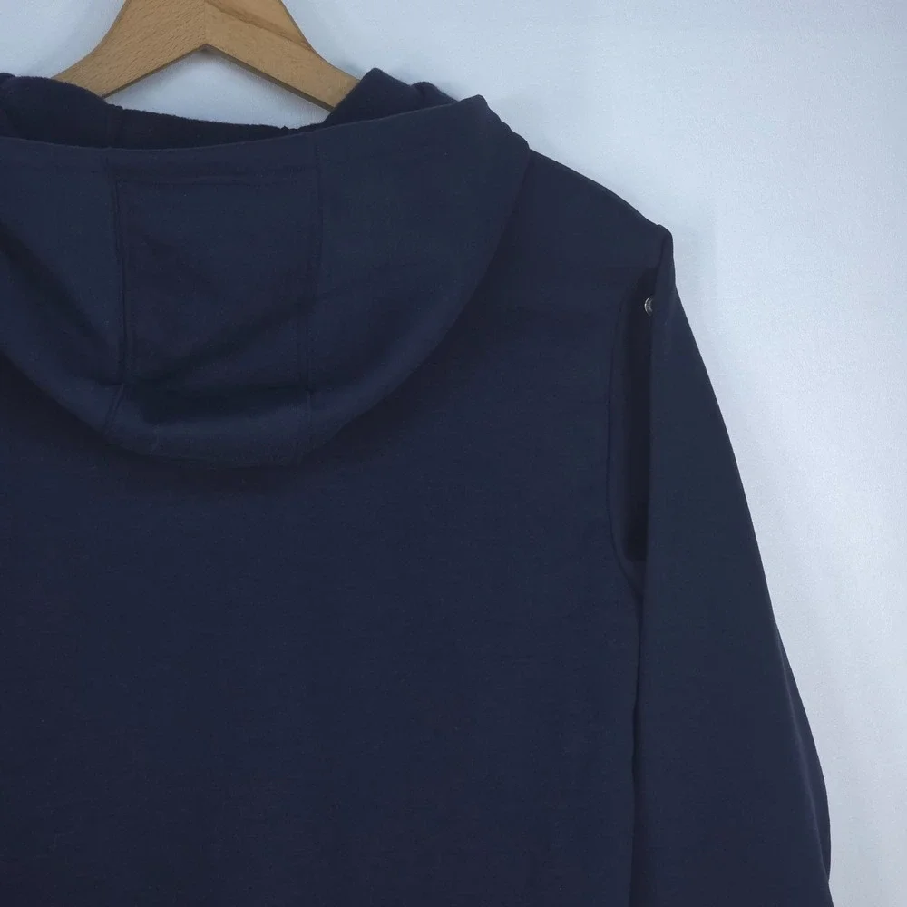 Adidas Fleece Pocket Hoodie Men Small Aurink Blue Pullover Activewear Athleisure